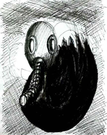 Black 4 Pencil on paper, 21x14.8cm