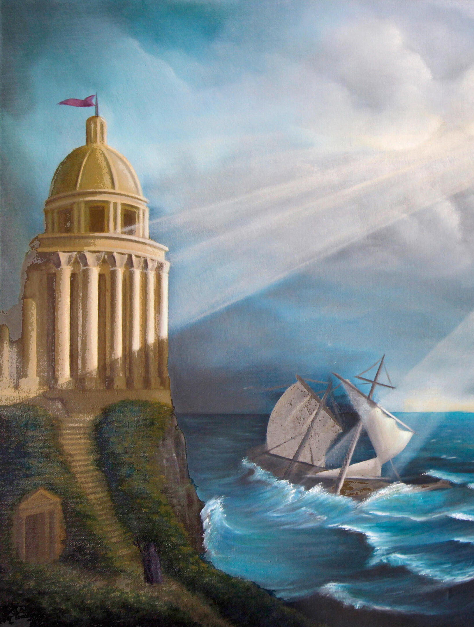 The new world, Oil on canvas, 40x70 cm